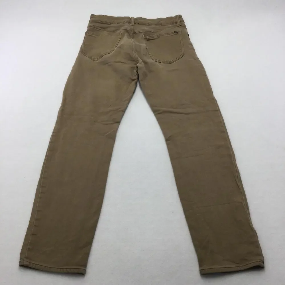 Banana Republic Jeans Mens 32x32 Beige Straight Leg Denim Zip Fly Stretch Casual